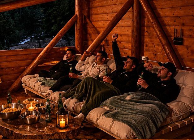 Lounge exterior in foisor pentru Campionatul Mondial la Cabana KayLuna